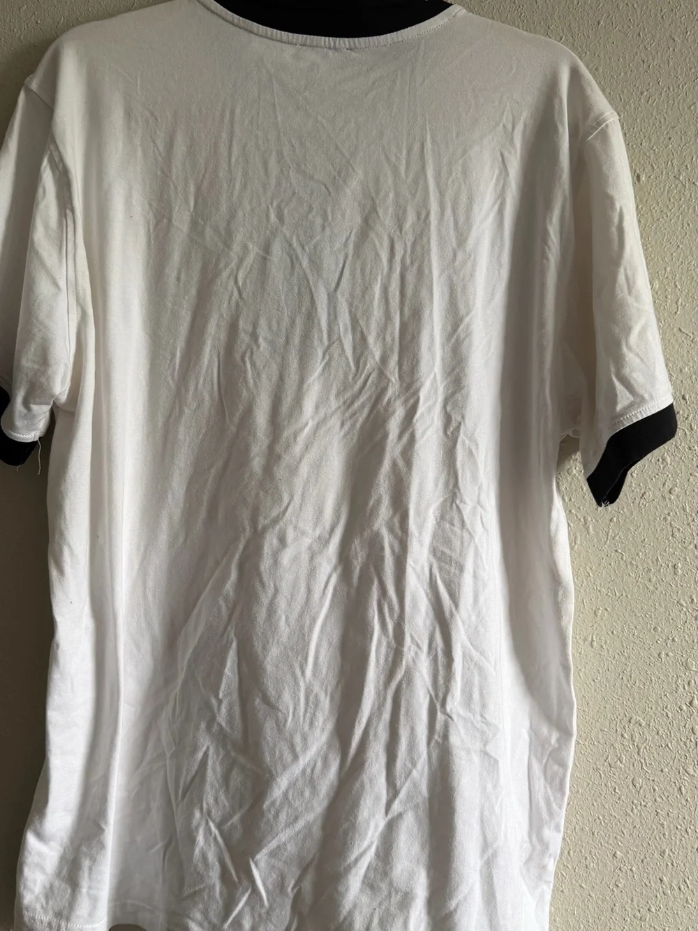 True Religion White Polo with Black Collar and Cuffs